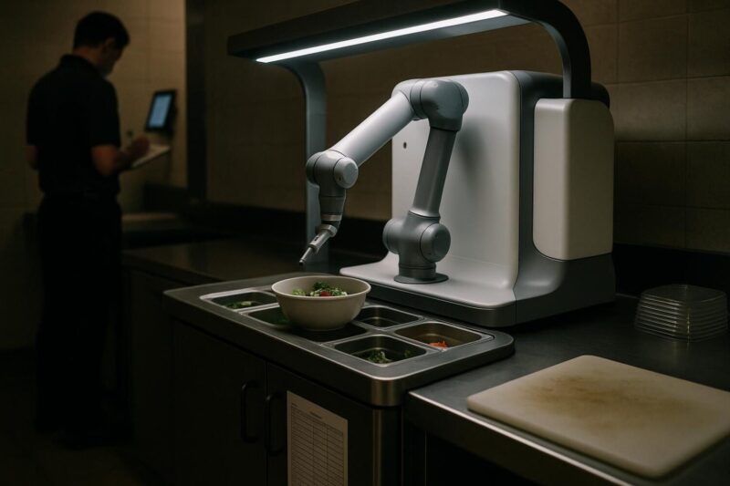 Goodbytz-Roboter kocht im Leonardo Smart Vienna Airport